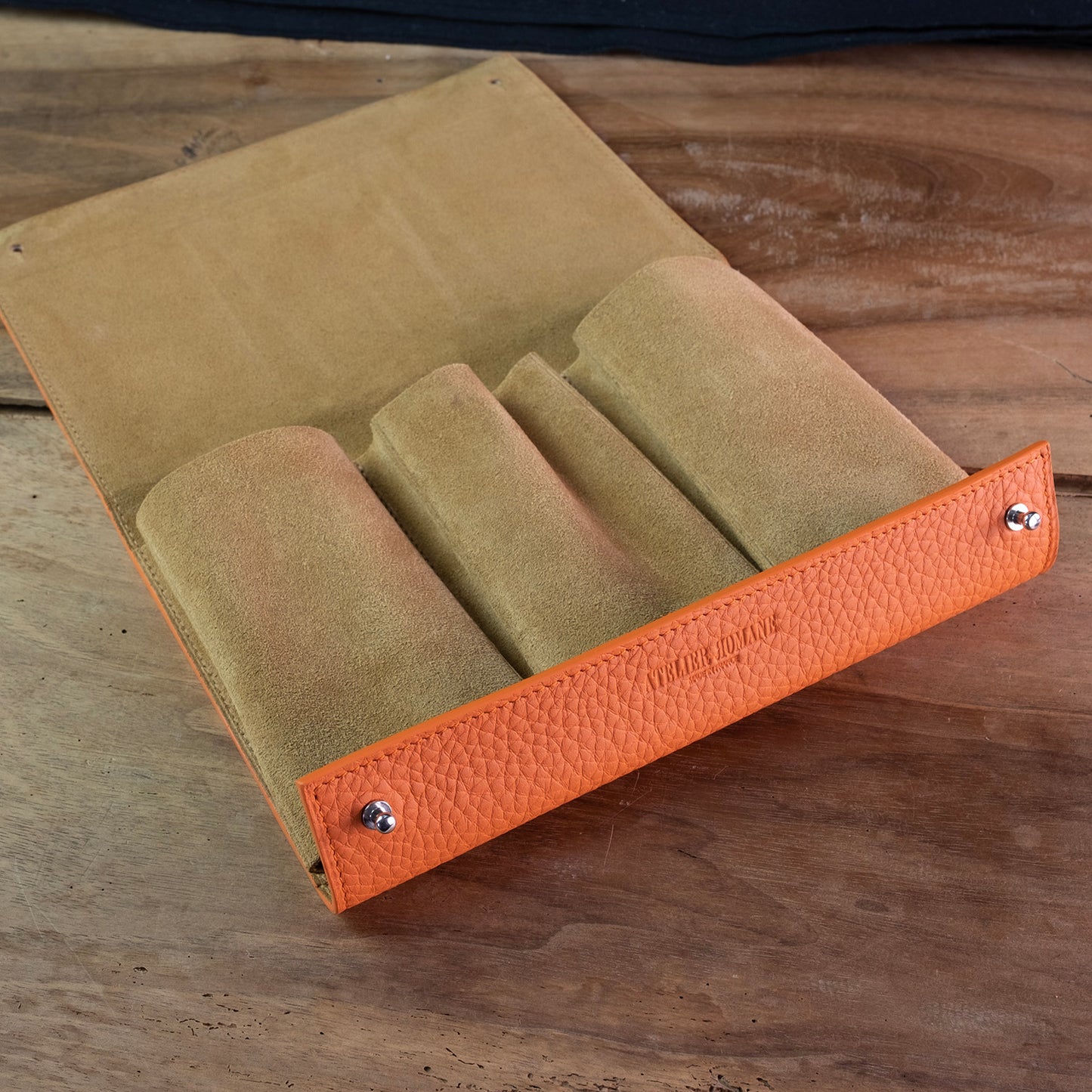 Pochette 3 montres orange