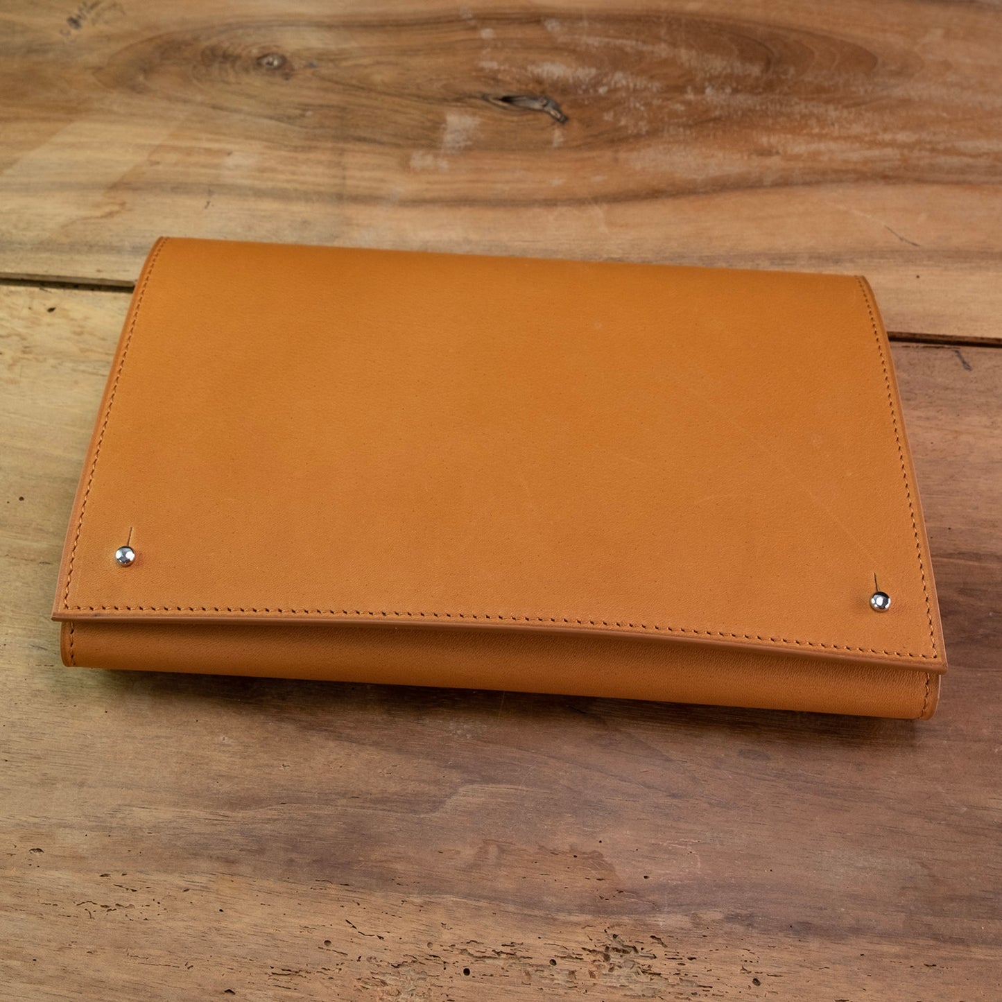Pochette 3 montres veau sellier naturel