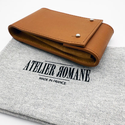 Etui une montre veau sellier naturel