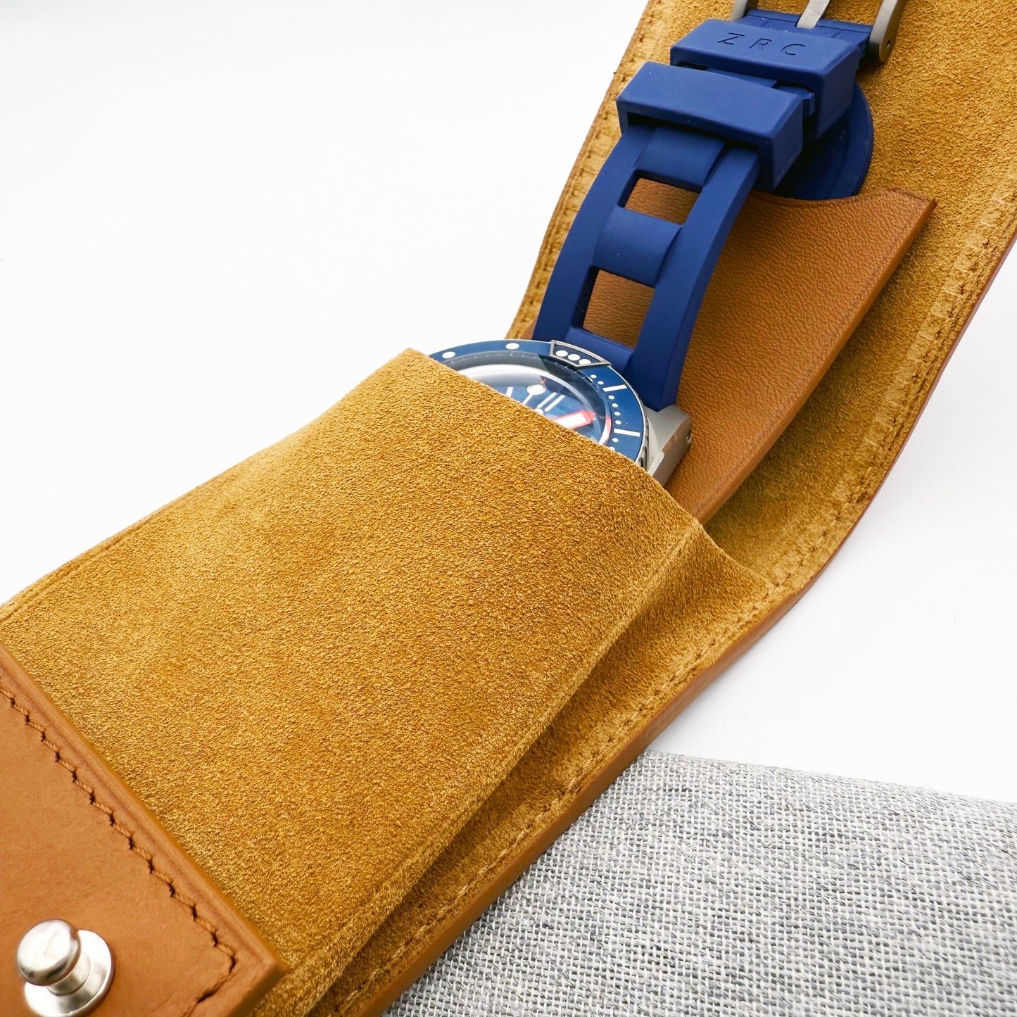 Etui une montre veau sellier naturel