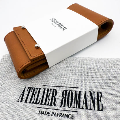 Etui une montre veau sellier naturel
