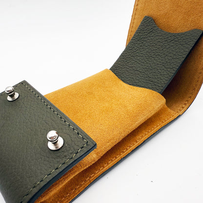 Etui une montre veau grainé kaki