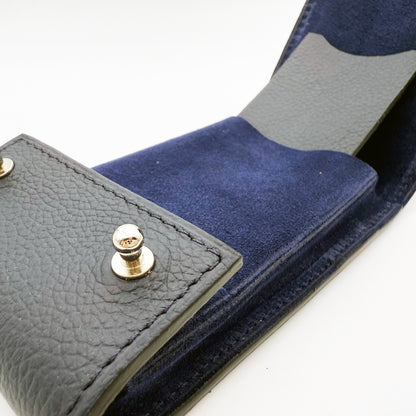 Etui une montre veau grainé bleu